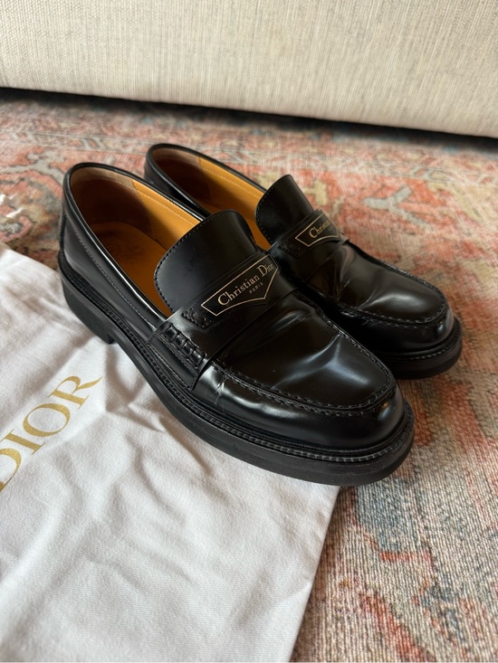 Dior Shoes - Dior “Boy” black Leather Loafers